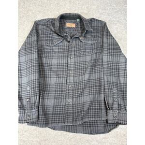 Vintage Orvis Flannel Plaid Button Up Shirt Jacket Mens XL Flap Pockets Casual